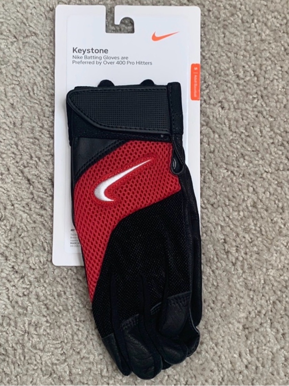 Nike Unisex Keystone Batting Gloves in Red and Black. Multiple Sizes- NWT